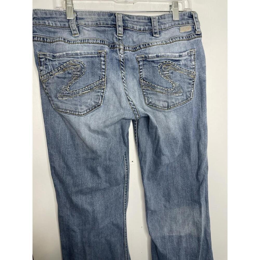 Vintage Silver Jeans Womens 32 Long Country Y2K Low Rise Lola Boot Light Wash - Picture 4 of 11